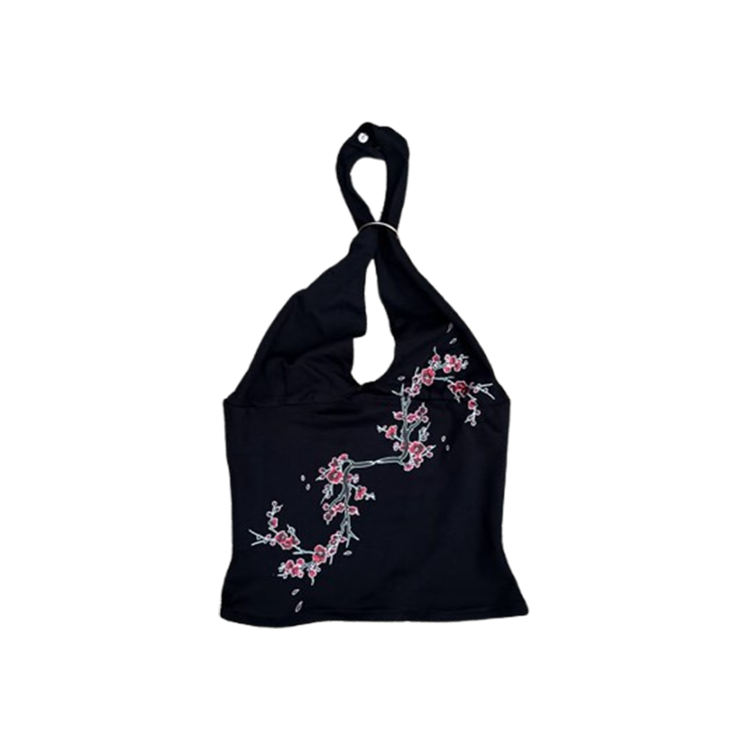 MVTINY FLORAL HALTER NECK TOP